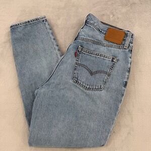 Levis Premium 80s Mom Jeans Light Wash High Rise Tapered Denim Women's Size 32